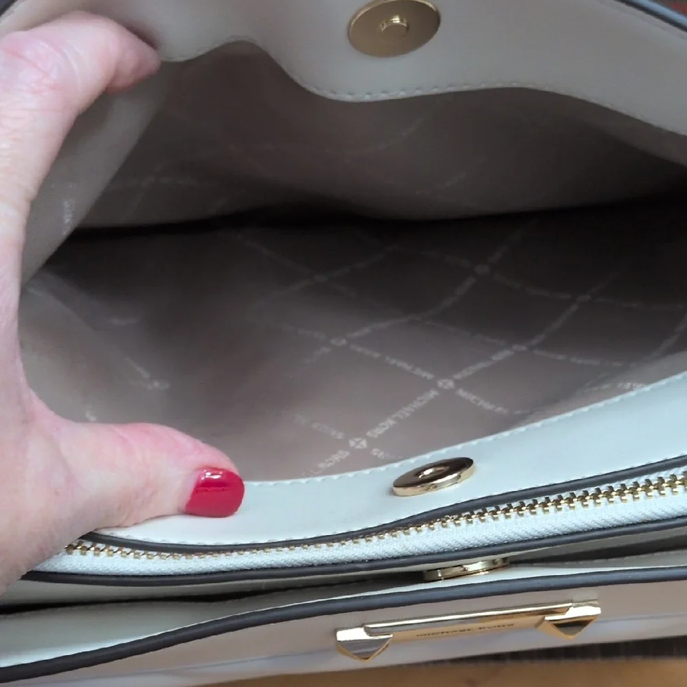 Michael Kors Whitney Cream Chain Strap Shoulder Bag